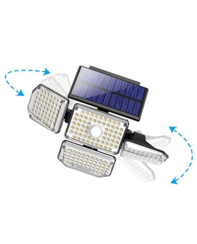 FOCO SOLAR CUÁDRUPLE CON SENSOR 430LM ELBAT