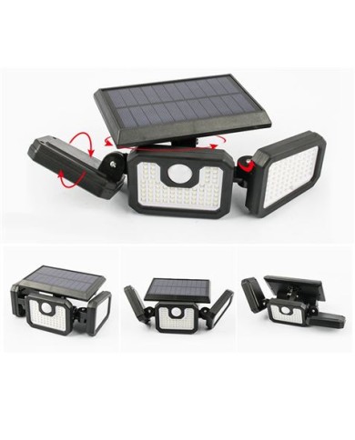 FOCO SOLAR TRIPLE CON SENSOR 800LM ELBAT