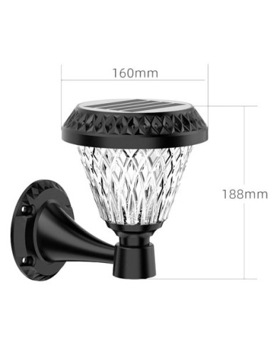 FAROL LED SOLAR 250LM NEGRO ELBAT