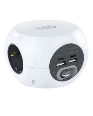 BASE MULTIPLE 3 TOMAS + 4 USB NANOCABLE