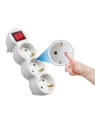 BASE MULTIPLE 3 TOMAS CON INTERRUPTOR ELBAT