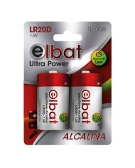 PACK 2 PCS PILAS ALCALINAS LR20D ELBAT