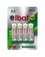PACK 4 PCS PILAS RECARGABLES AA 2500MAH ELBAT