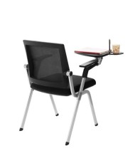 LOTE 2 SILLAS CONFIDENTE CON PALA ABATIBLE PARA ESCRITURA Y POSAVASO CROMAD