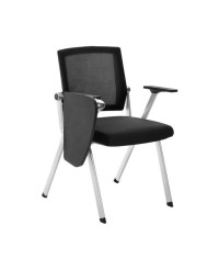 LOTE 2 SILLAS CONFIDENTE CON PALA ABATIBLE PARA ESCRITURA Y POSAVASO CROMAD