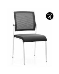 LOTE 4 SILLAS CONFIDENTE DESIGN APILABLES ESTRUCTURA METÁLICA CROMAD