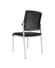 LOTE 4 SILLAS CONFIDENTE DESIGN APILABLES ESTRUCTURA METÁLICA CROMAD