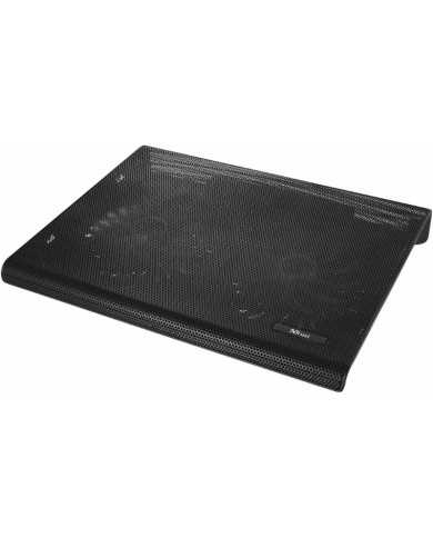 SOPORTE + VENTILADOR NOTEBOOK TRUST HASTA 17.4 BLACK