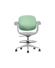 SILLA / TABURETE DE OFICINA TOP WORK VERDE CROMAD