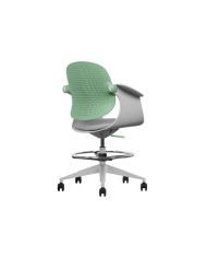 SILLA / TABURETE DE OFICINA TOP WORK VERDE CROMAD