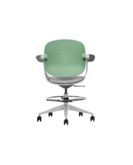 SILLA / TABURETE DE OFICINA TOP WORK VERDE CROMAD