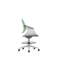 SILLA / TABURETE DE OFICINA TOP WORK VERDE CROMAD