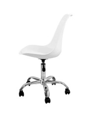 SILLA DE ESCRITORIO CON RUEDAS 97X47X58CM BLANCA