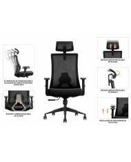 SILLA OFICINA GAMA SENIOR SE7000 CROMAD