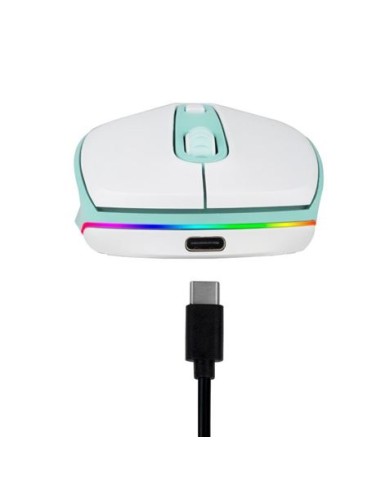 RATON INALAMBRICO BLUETOOTH RECARGABLE 2400 DPI VERDE MENTA NGS