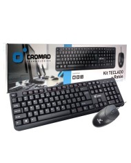 KIT TECLADO + RATÓN CON CABLE USB CROMAD