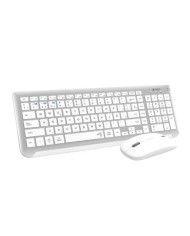 KIT TECLADO Y RATON BLUETOOTH PLATA /BLANCO SUBBLIM