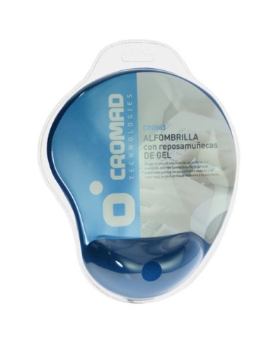 ALFOMBRILLA CON REPOSAMUÑECAS GEL AZUL CROMAD