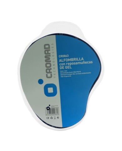 ALFOMBRILLA CON REPOSAMUÑECAS GEL AZUL CROMAD