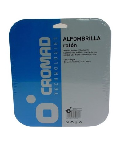 ALFOMBRILLA RATÓN NEGRO CROMAD