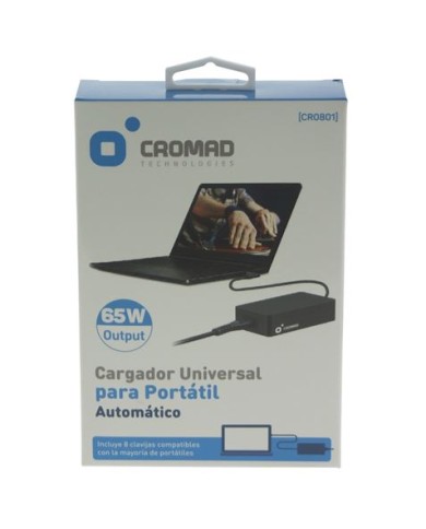 CARGADOR UNIVERSAL AUTOMÁTICO 65W CROMAD