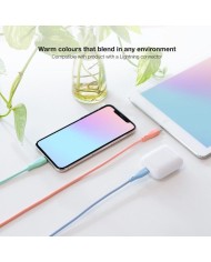 CABLE LIGHTNING A USB 2.0 NANOCABLE A/M 1M 3UD BLUE PINK GREEN LISO CABLE LIGHTNING A USB 2.0 NANOCABLE A/M 1M 3UD BLUE PINK GREEN LISO