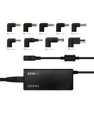 CARGADOR PORTATIL AISENS 65W AUTOMATICO + 9 CONECTORES + USB-A