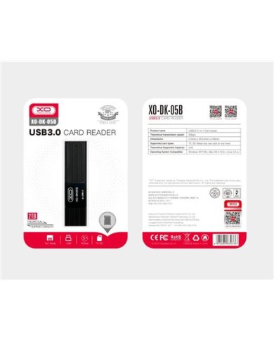 LECTOR DE TARJETAS 2 EN 1 USB 3.0 XO