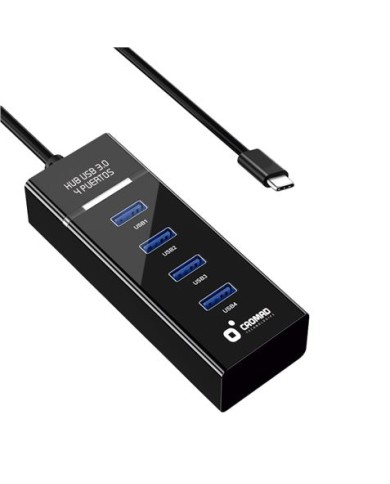 HUB TIPO C USB 3.0 4 PUERTOS CROMAD