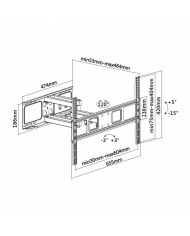 SOPORTE PARED TV MONITOR AISENS 37-70 40KG INCLINABLE/GIRATORIO