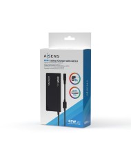 CARGADOR PORTATIL AISENS 65W AUTOMATICO + 9 CONECTORES + USB-A
