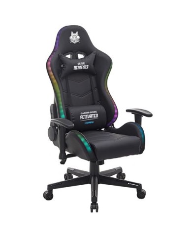 SILLA GAMING RGB SERIE FENRIR NEGRA CROMAD