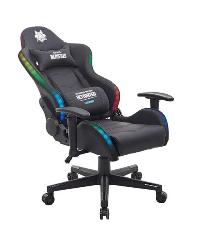 SILLA GAMING RGB SERIE FENRIR NEGRA CROMAD