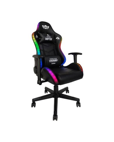 SILLA GAMING RGB SERIE RAPTOR LEGENDARY NEGRA CROMAD