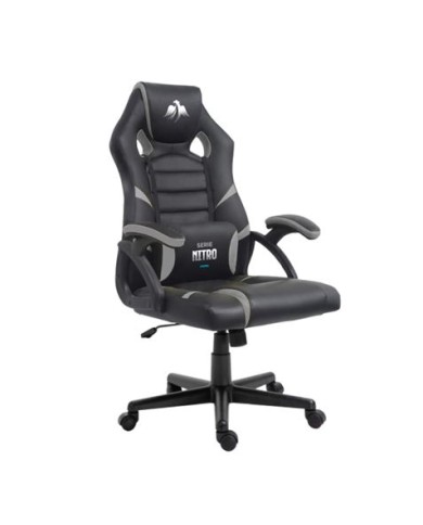 SILLA GAMING SERIE NITRO NEGRO/GRIS CROMAD