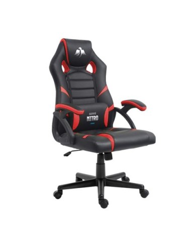 SILLA GAMING SERIE NITRO NEGRO/ROJO CROMAD