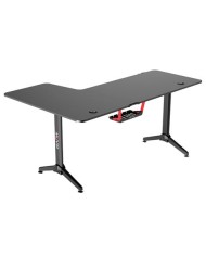 MESA GAMING PRO1300 FIBRA CARBONO | L DERECHA | ALFOMBRILLA 80X30CM | MUVIP