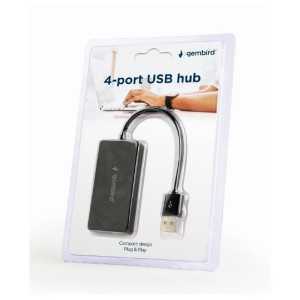 HUB USB GEMBIRD 4 PUERTOS USB 2.0 BLACK