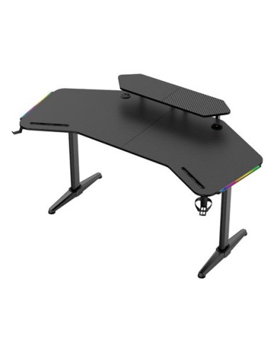 MESA GAMING PRO1500 XL FIBRA CARBONO | LUZ RGB SOUND MUVIP