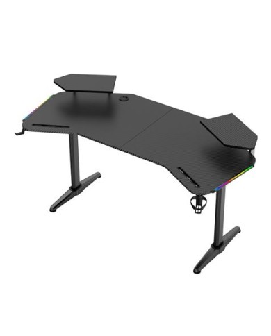 MESA GAMING PRO1500 XL FIBRA CARBONO | LUZ RGB SOUND MUVIP