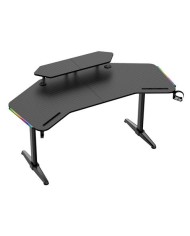 MESA GAMING PRO1500 XL FIBRA CARBONO | LUZ RGB SOUND MUVIP