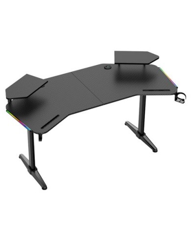 MESA GAMING PRO1500 XL FIBRA CARBONO | LUZ RGB SOUND MUVIP