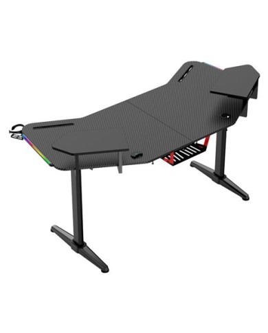 MESA GAMING PRO1500 XL FIBRA CARBONO | LUZ RGB SOUND MUVIP