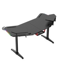 MESA GAMING PRO1500 XL FIBRA CARBONO | LUZ RGB SOUND MUVIP