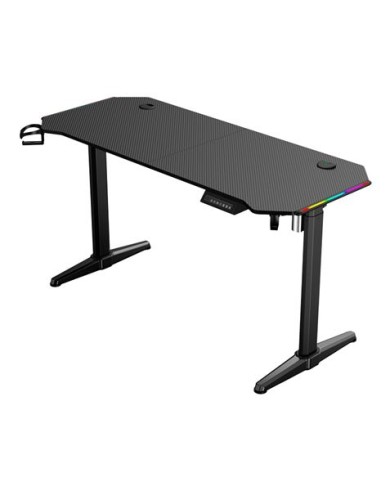MESA GAMING PRO1600 XL MOTORIZADA FIBRA CARBONO | LUZ RGB SOUND MUVIP