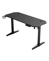 MESA GAMING PRO1600 XL MOTORIZADA FIBRA CARBONO | LUZ RGB SOUND MUVIP