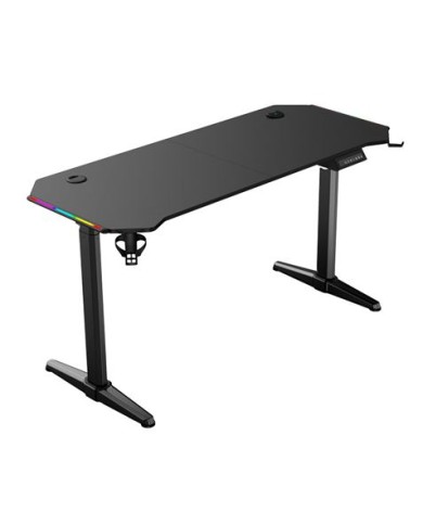 MESA GAMING PRO1600 XL MOTORIZADA FIBRA CARBONO | LUZ RGB SOUND MUVIP