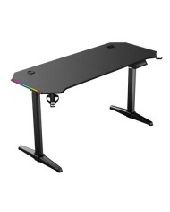 MESA GAMING PRO1600 XL MOTORIZADA FIBRA CARBONO | LUZ RGB SOUND MUVIP