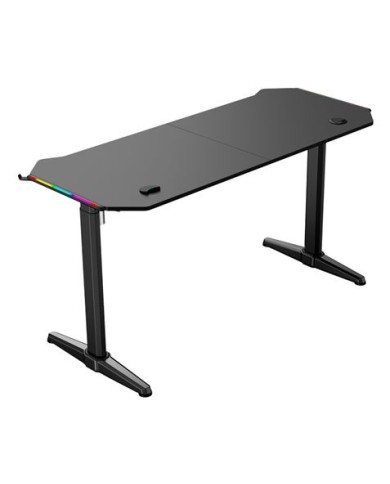 MESA GAMING PRO1600 XL MOTORIZADA FIBRA CARBONO | LUZ RGB SOUND MUVIP