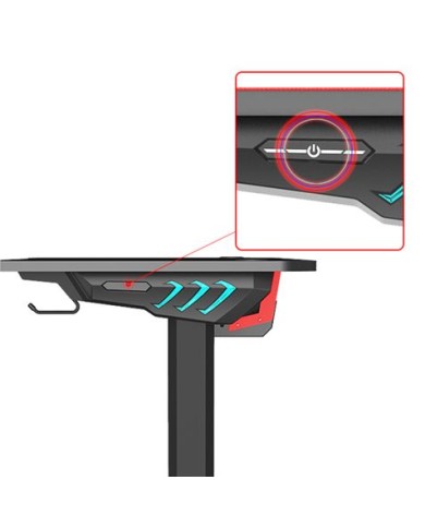 MESA GAMING PRO500 FIBRA CARBONO LUZ RGB MUVIP